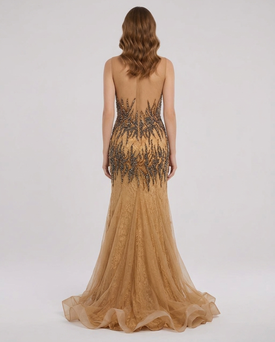 Vestido Chama Dourada