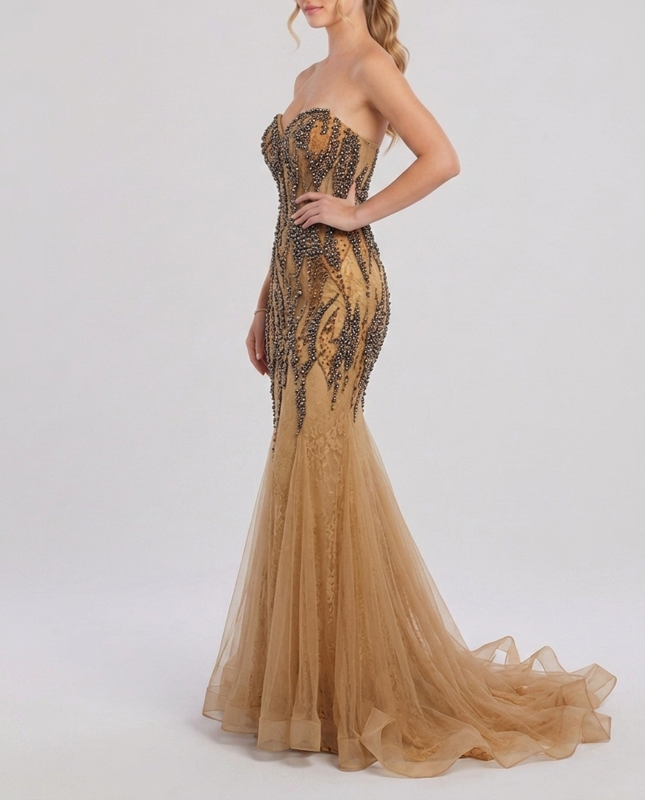 Vestido Chama Dourada