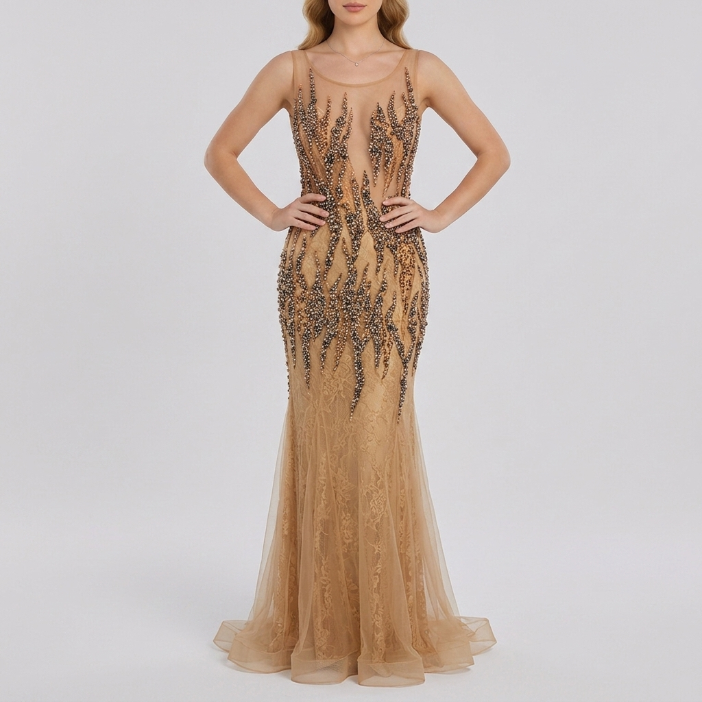 Vestido Chama Dourada