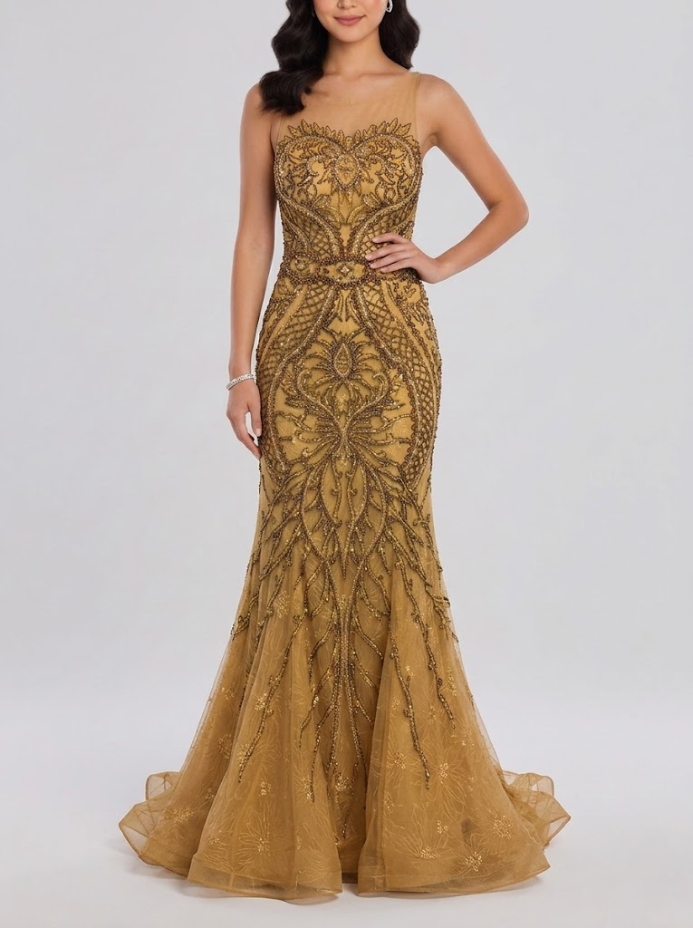 Vestido Ouro Versalhes